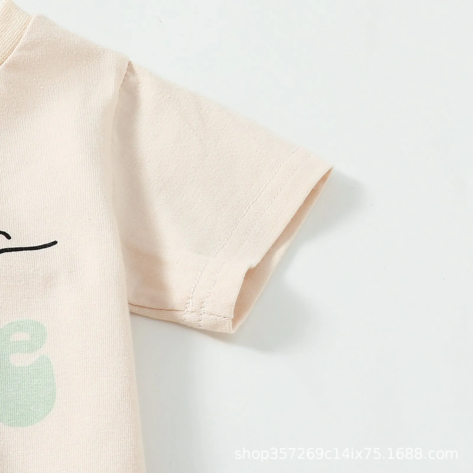 2 Pieces Set Baby Kid Girls Boys Letters Tops And Solid Color Shorts Wholesale 24011187
