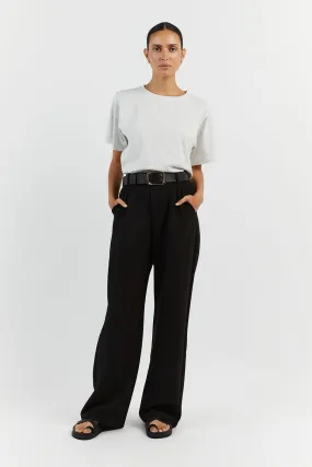 CHARLOTTE GREY MARLE CREW NECK TEE