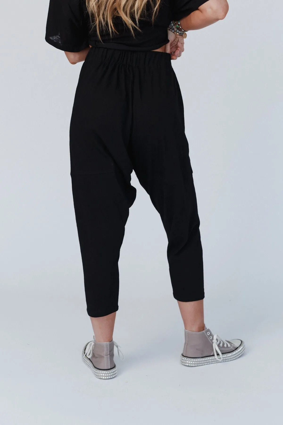 Count On Me Top and Pant Set - Black
