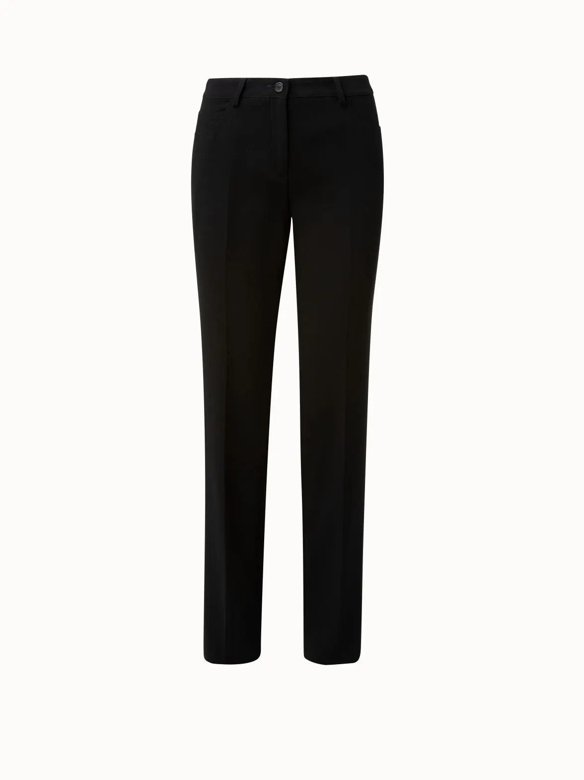 Doubleface Hose aus Wolle mit geradem Bein