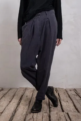 eigensinnig wien | Leontion | Baggy Hose für Damen aus Leinen in Grau