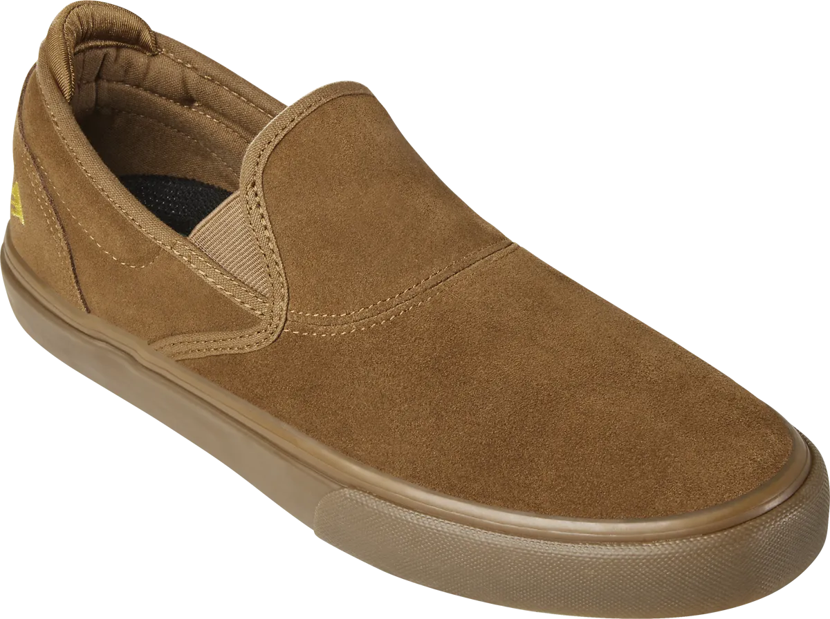 Emerica Wino G6 Slip-on Skate Shoes - Brown/Gum