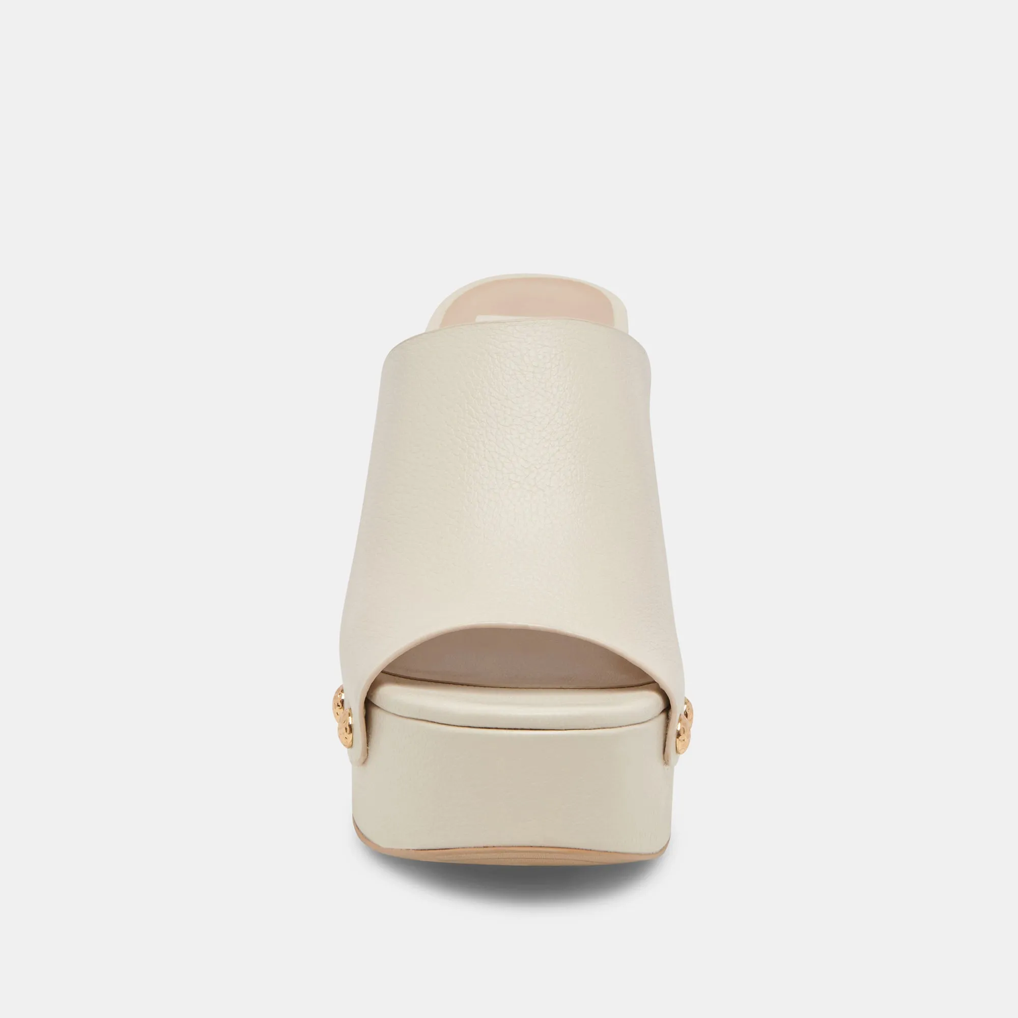 EMOL HEELS OFF WHITE LEATHER