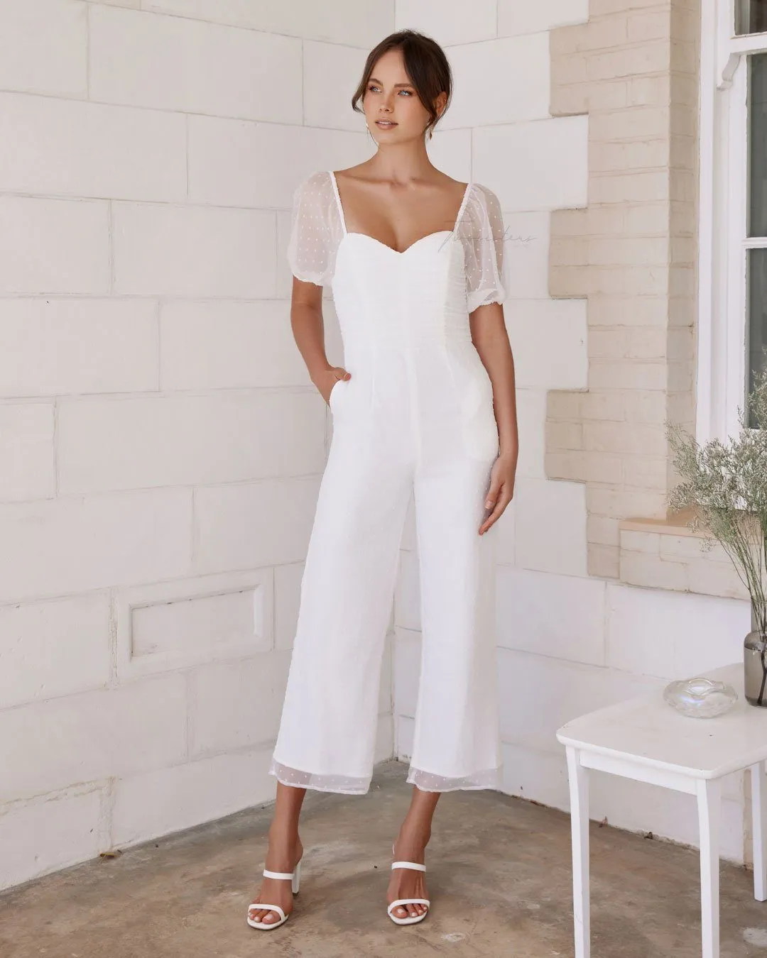 Harriette Jumpsuit - White