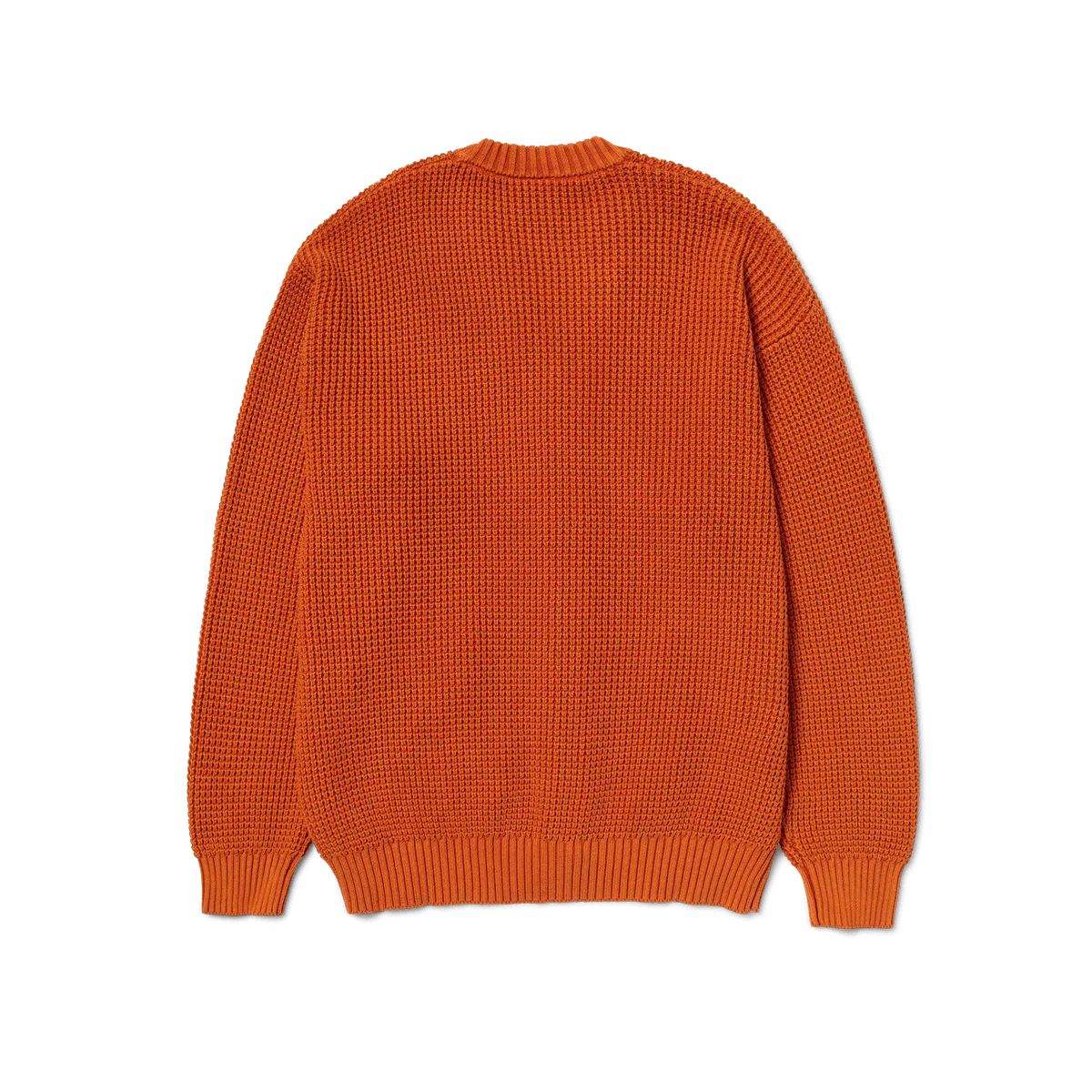 HUF COOLIDGE WAFFLE CARDIGAN-RUST