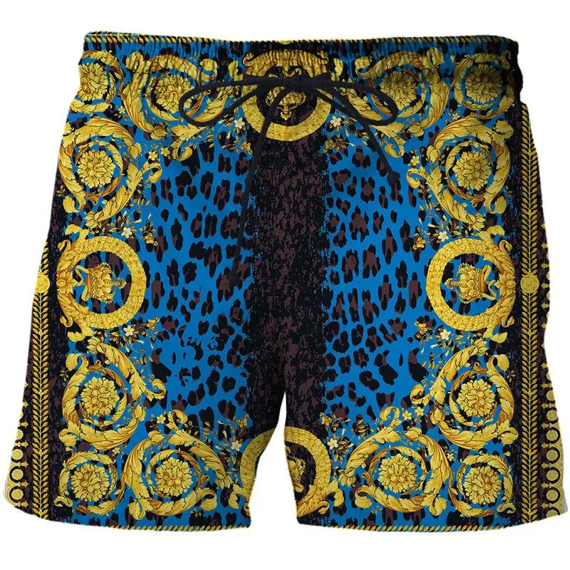 Men's Printed Baroque Art Casual Beach Shorts 14530485L