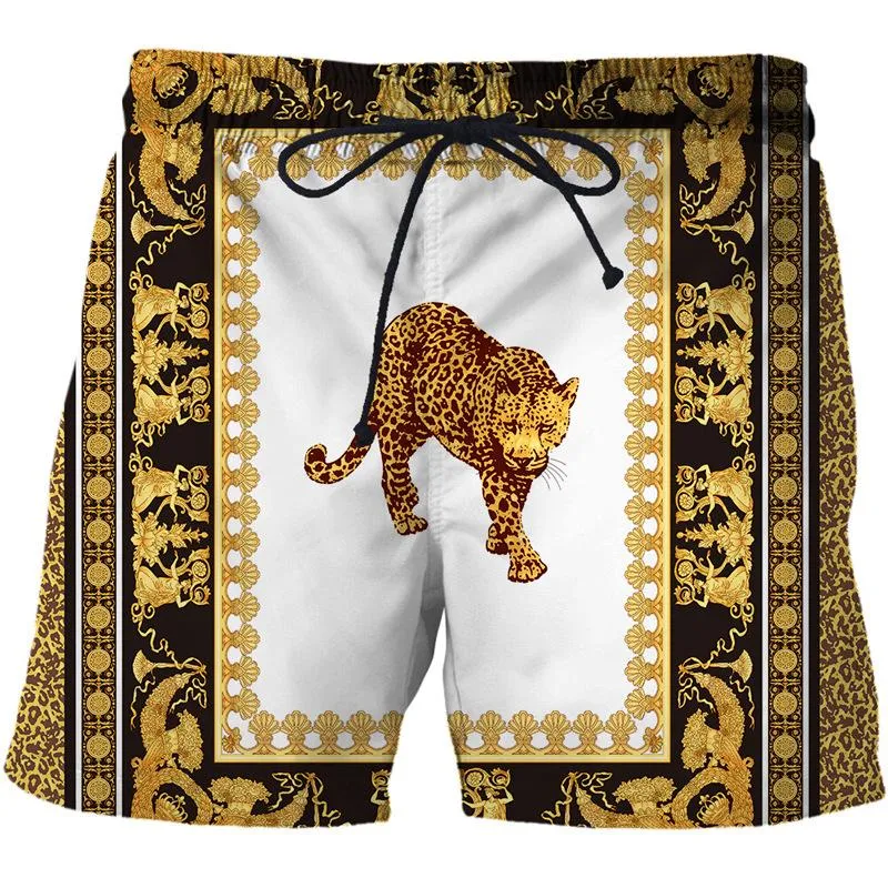 Men's Printed Baroque Art Casual Beach Shorts 14530485L