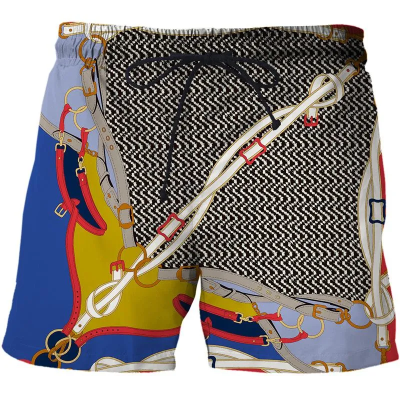 Men's Printed Baroque Art Casual Beach Shorts 14530485L