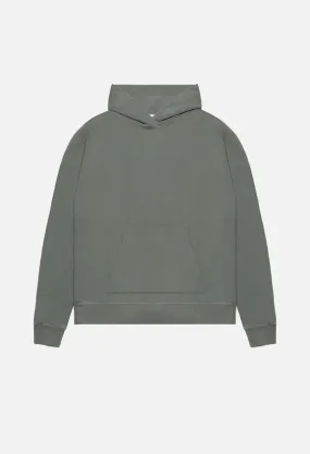 Oversized Cropped Hoodie / Olive