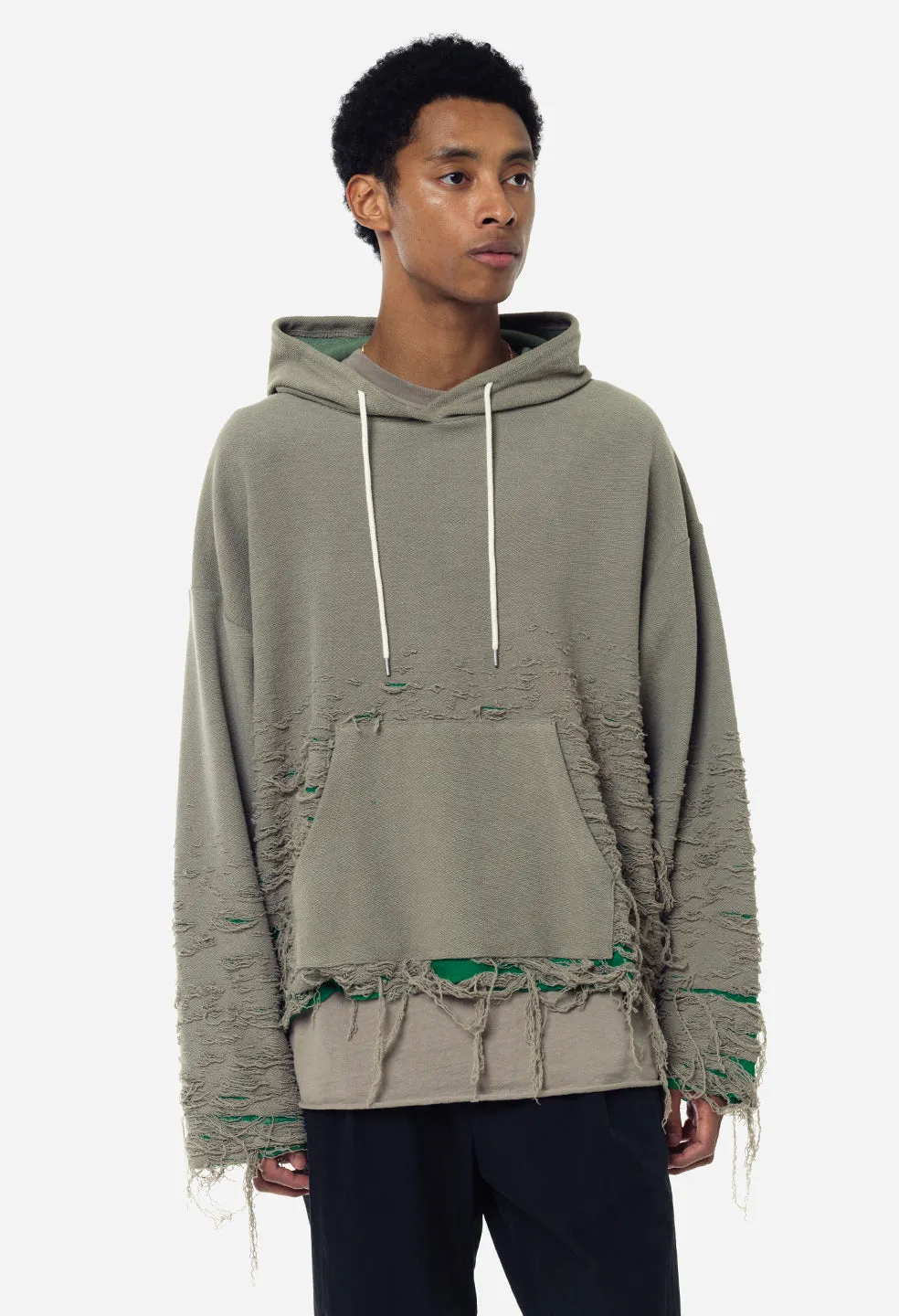 Reverse Burn-Out Hoodie / Shark X Kelly