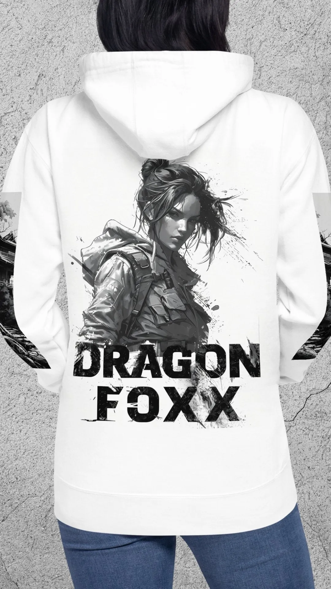 SHIA - Dragon Foxx™ Women's Anime Style White Hoodie
