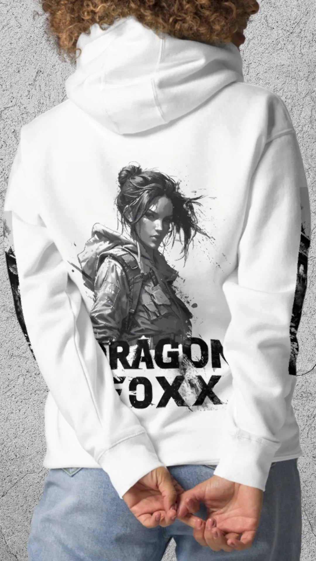 SHIA - Dragon Foxx™ Women's Anime Style White Hoodie
