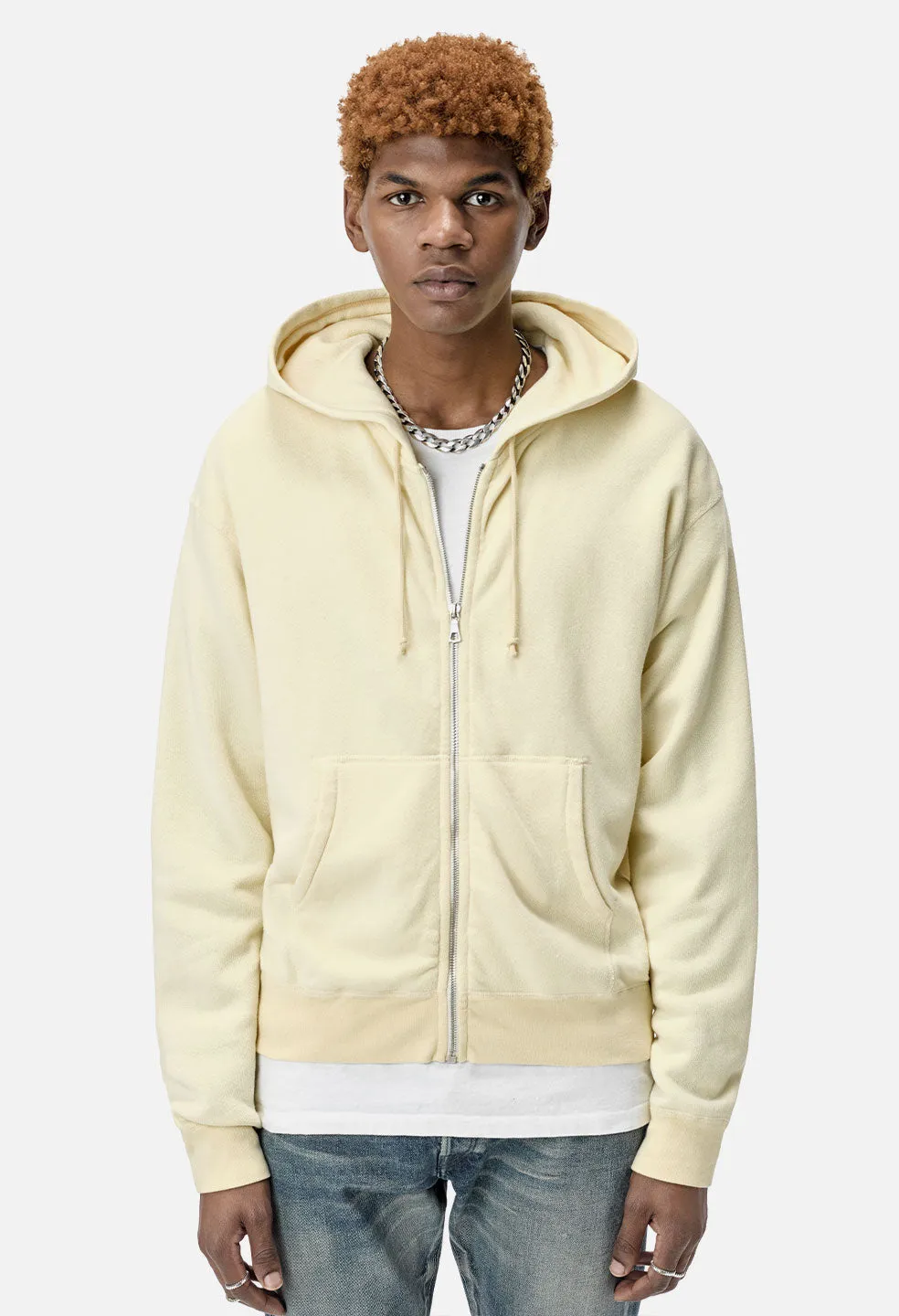 Vintage Fleece Fullzip / Light Yellow
