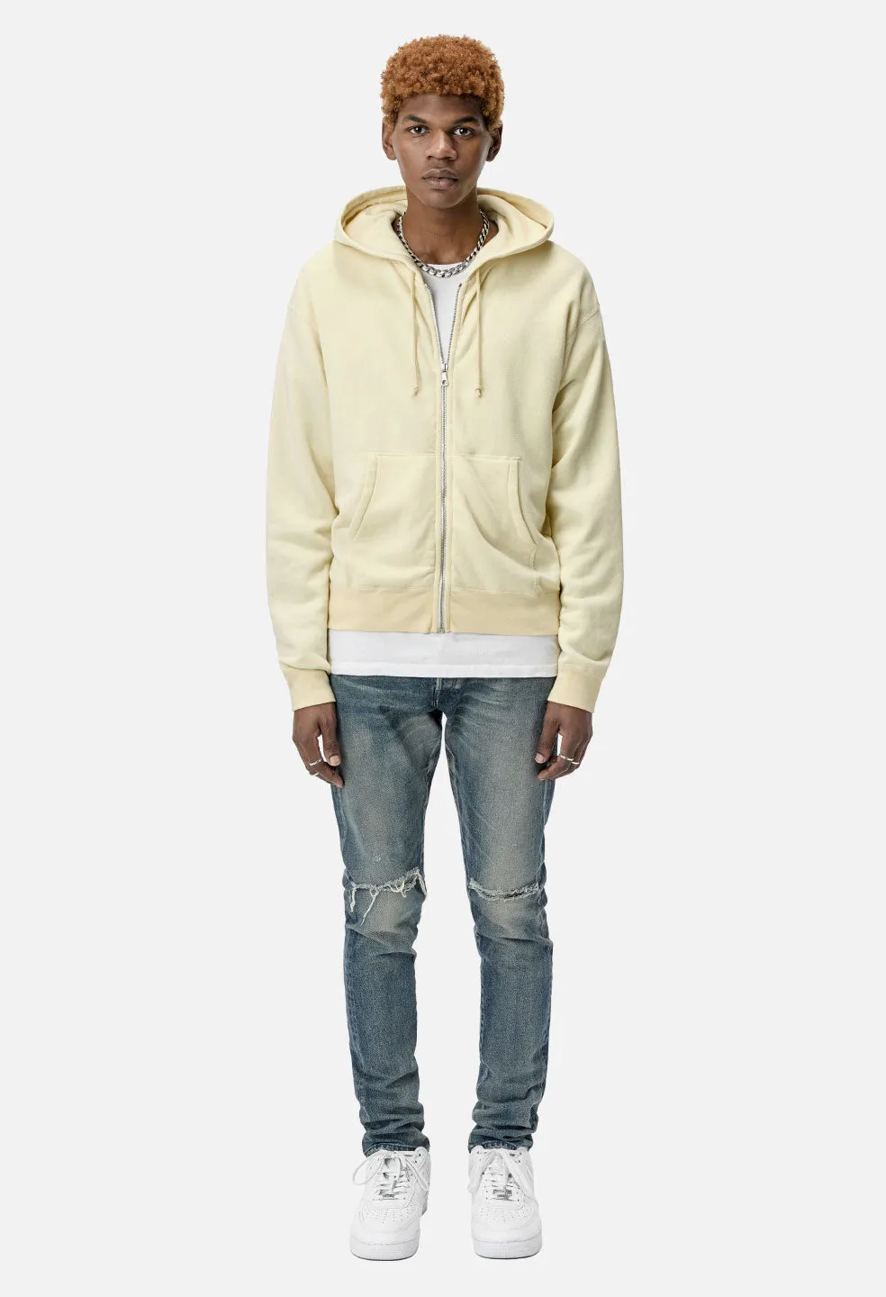 Vintage Fleece Fullzip / Light Yellow